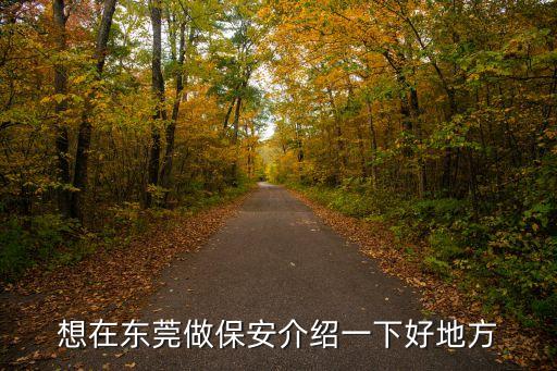想在東莞做保安介紹一下好地方