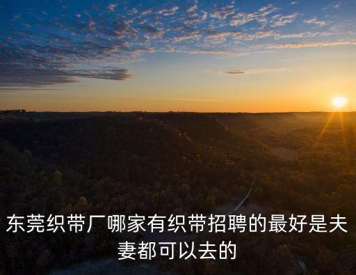 東莞織帶廠哪家有織帶招聘的最好是夫妻都可以去的