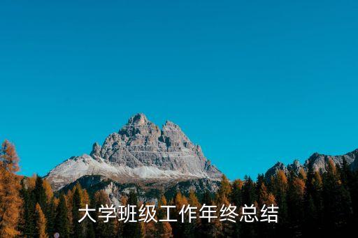大學班級工作總結，大學班級工作年終總結