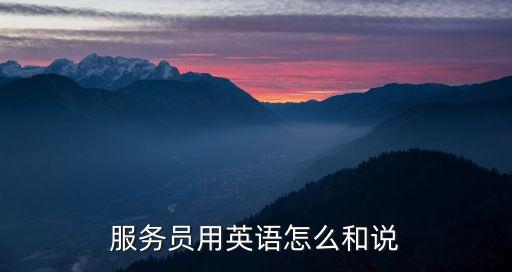 服務員英語怎么說，服務員用英語怎么和說