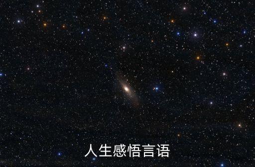 人生感悟句子，人生感悟言語