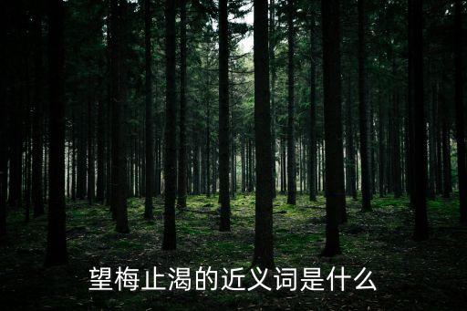 望梅止渴近義詞，望梅解渴的近義詞是