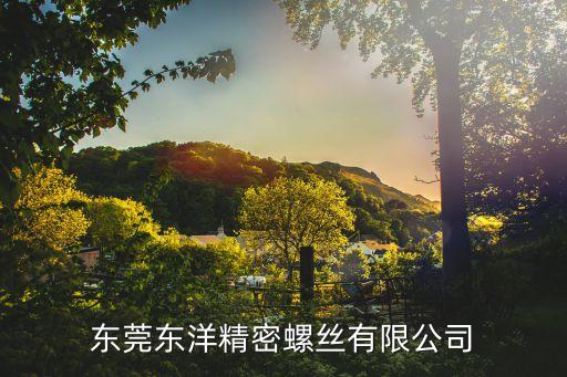 東莞東洋精密螺絲有限公司