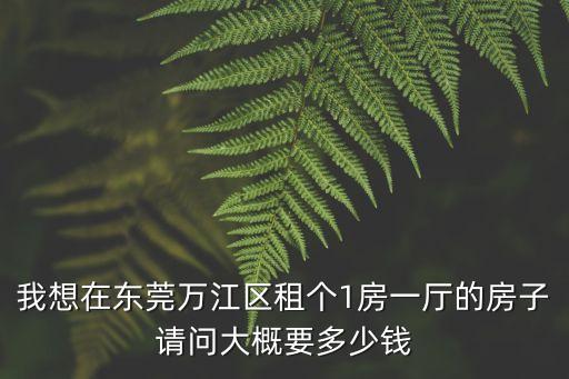 東莞萬江大蓮塘租房，我想在東莞萬江區(qū)租個1房一廳的房子請問大概要多少錢
