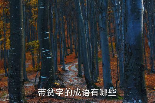 帶貧字的成語有哪些