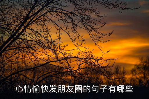 心情愉快發(fā)朋友圈的句子有哪些