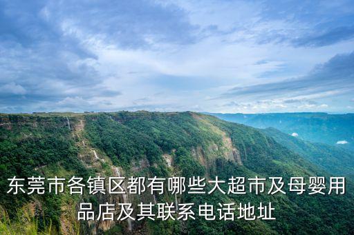 東莞齊全母嬰用品店，東莞市各鎮區都有哪些大超市及母嬰用品店及其聯系電話地址