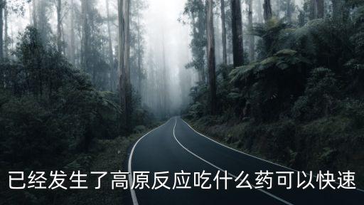 已經發生了高原反應吃什么藥可以快速