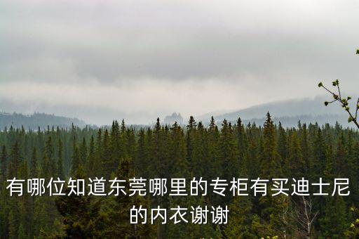 有哪位知道東莞哪里的專柜有買迪士尼的內(nèi)衣謝謝