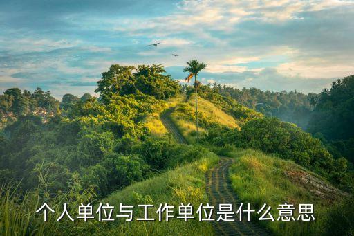 工作單位是什么，個人單位與工作單位是什么意思