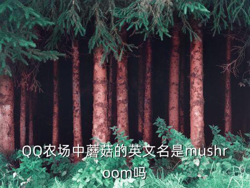 QQ農場中蘑菇的英文名是mushroom嗎