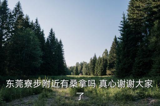 東莞寮步附近有桑拿嗎 真心謝謝大家了