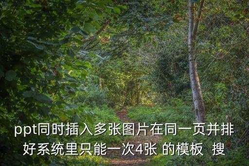 ppt同時(shí)插入多張圖片在同一頁并排好系統(tǒng)里只能一次4張 的模板  搜