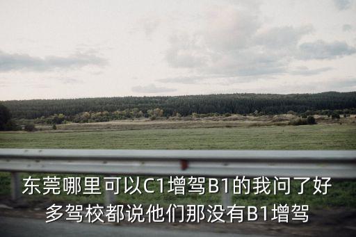 東莞何處增駕，東莞哪有考B2駕照的地方