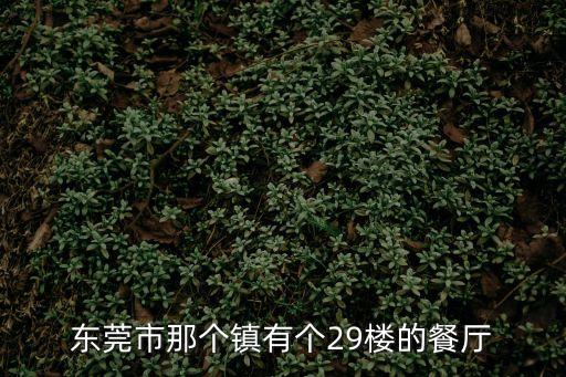 東莞市那個鎮有個29樓的餐廳