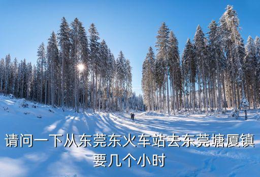 請問一下從東莞東火車站去東莞塘廈鎮要幾個小時