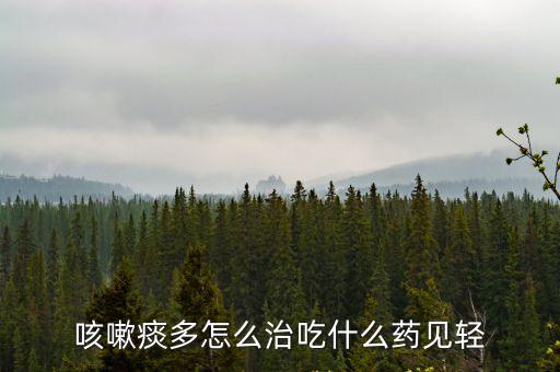 咳嗽痰多怎么治吃什么藥見輕