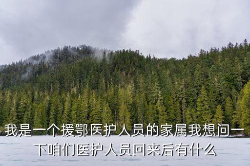 我是一個援鄂醫護人員的家屬我想問一下咱們醫護人員回來后有什么