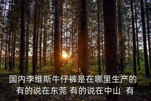 東莞匯一城有李維斯嗎，請問東莞哪里有李維斯專賣