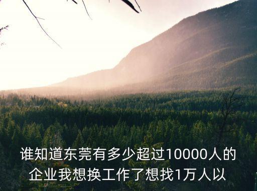 東莞高工多少人，東莞超過500人以上的工廠有哪幾家