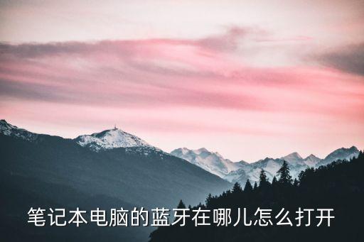 筆記本藍牙，筆記本電腦的藍牙在哪