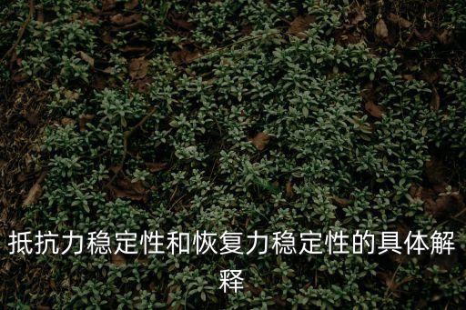 抵抗力穩(wěn)定性和恢復(fù)力穩(wěn)定性的具體解釋