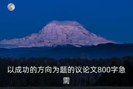 關于成功的議論文，以成功的方向為題的議論文800字急需