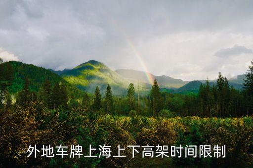 外地車牌上海上下高架時間限制