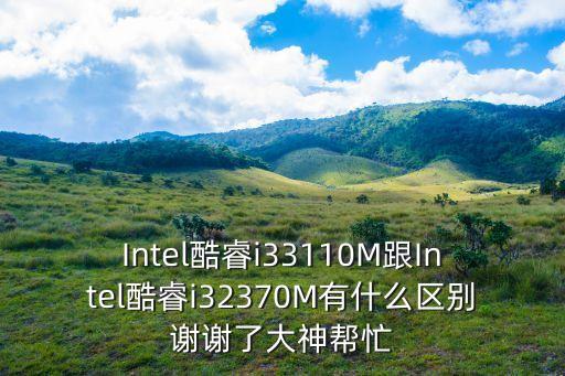 Intel酷睿i33110M跟Intel酷睿i32370M有什么區(qū)別謝謝了大神幫忙