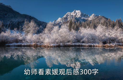 幼師看素媛觀后感300字