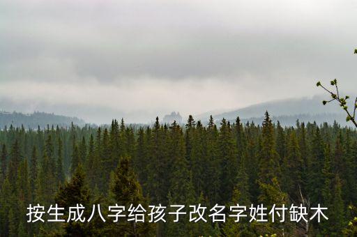 按生成八字給孩子改名字姓付缺木
