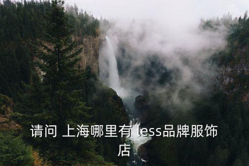請問 上海哪里有 less品牌服飾店