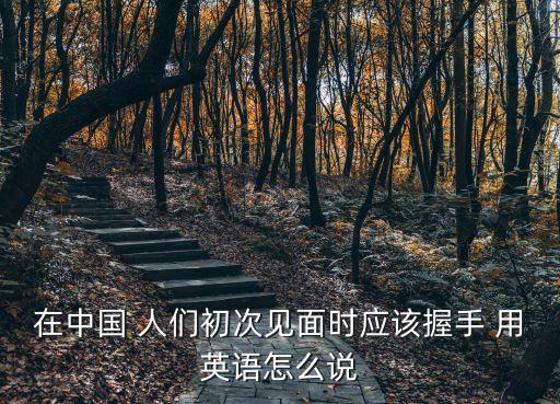 在中國 人們初次見面時(shí)應(yīng)該握手 用英語怎么說