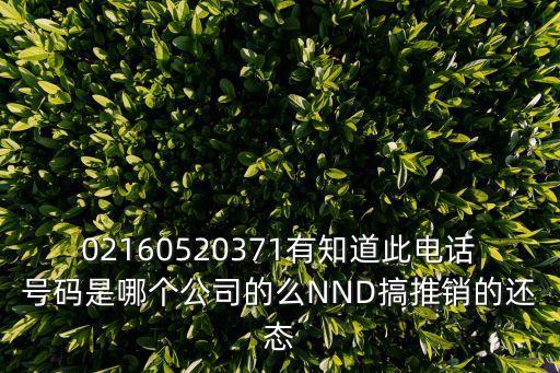 上海市虹口區(qū)人民調(diào)解委員會，02160520371有知道此電話號碼是哪個公司的么NND搞推銷的還態(tài)