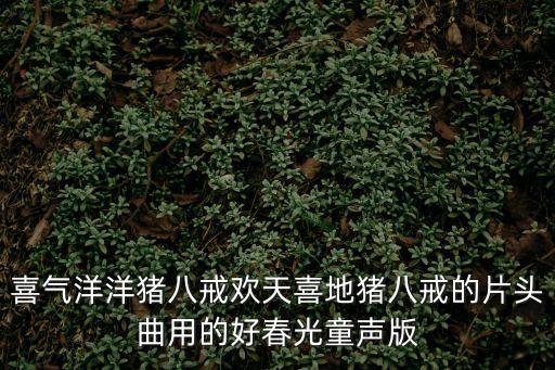 喜氣洋洋豬八戒歡天喜地豬八戒的片頭曲用的好春光童聲版