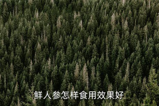 鮮人參怎樣食用效果好