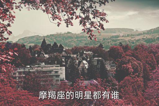 摩羯座的明星都有誰