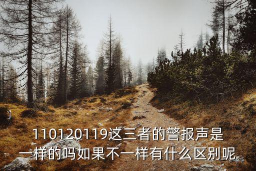 110120119這三者的警報聲是一樣的嗎如果不一樣有什么區別呢
