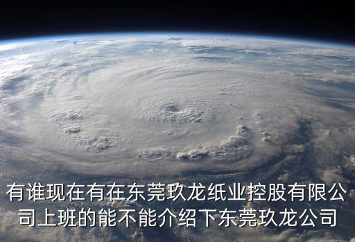 有誰現在有在東莞玖龍紙業控股有限公司上班的能不能介紹下東莞玖龍公司