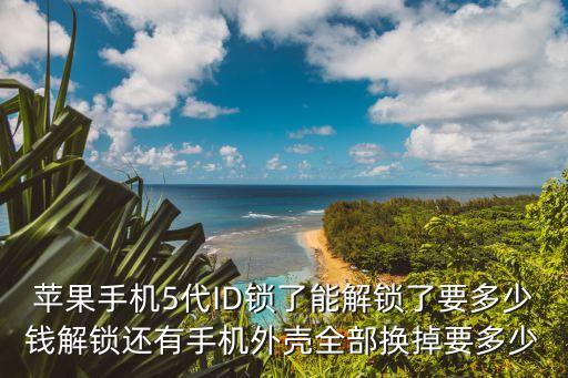 蘋果手機5代ID鎖了能解鎖了要多少錢解鎖還有手機外殼全部換掉要多少
