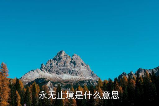 永無(wú)止境是什么意思