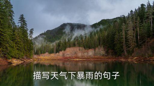 描寫天氣下暴雨的句子
