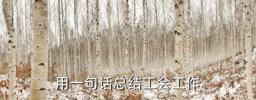 用一句話總結(jié)工會(huì)工作