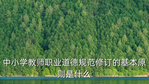 中小學教師職業道德規范修訂的基本原則是什么