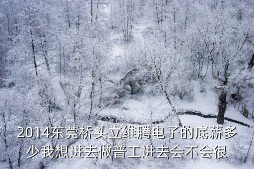 2014東莞橋頭立維騰電子的底薪多少我想進(jìn)去做普工進(jìn)去會不會很