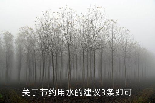 節約用水的建議，節約用水的建議2條即可