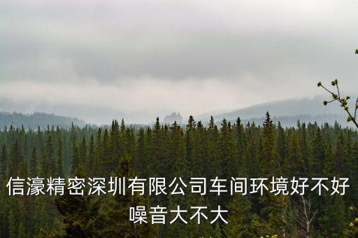 信濠精密深圳有限公司車(chē)間環(huán)境好不好噪音大不大