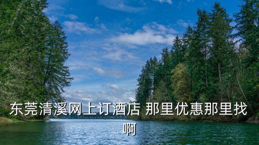東莞清溪網上訂酒店 那里優惠那里找啊