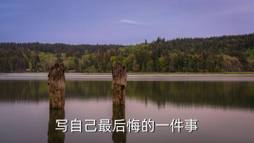 寫自己最后悔的一件事
