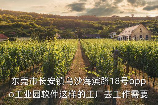 東莞市長安鎮烏沙海濱路18號oppo工業園軟件這樣的工廠去工作需要